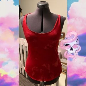 💀 Tie Dyed Red Tank Top